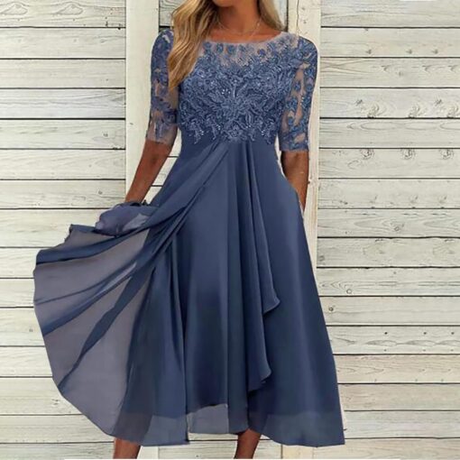 Robe Blanche Boheme Dentelle – Image 3