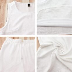 Combinaison féminine pour femmes 2 pièces, Chemise longue + Pantalon taille haute image 20 | Soirée Blanche Combinaison féminine pour femmes 2 pièces, Chemise longue + Pantalon taille haute image 19 | Soirée Blanche