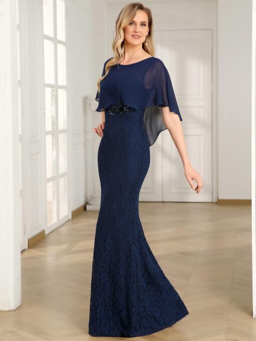 Robe De Mariée A Manches Longues Et Appliques Florales Scintillantes – Image 6