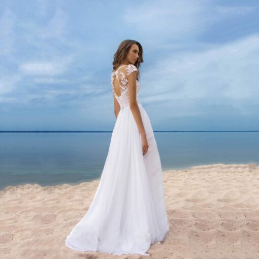 Robe Blanche Cocktail Dentelle – Image 6