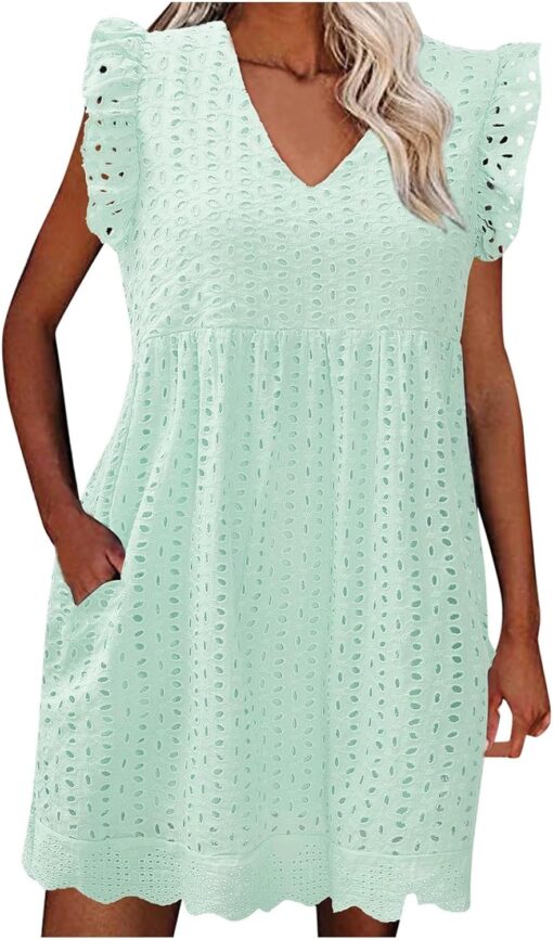 Robe Blanche Avec Dentelle – Image 2