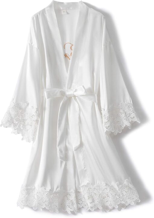 Robe De Mariée Drapée Croisée Et Brodée – Image 3