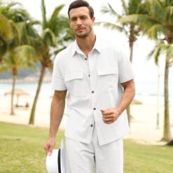 Ensemble d'été Lin pour homme image 14 | Soirée Blanche