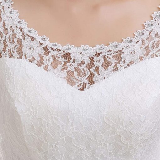 Robe De Mariée Femme Ronde Dentelle – Image 6