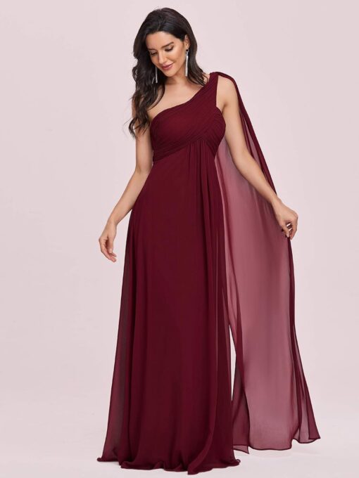 Robe de demoiselle dʼhonneur à encolure bateau ajustée et dos en V plongeant – Image 6