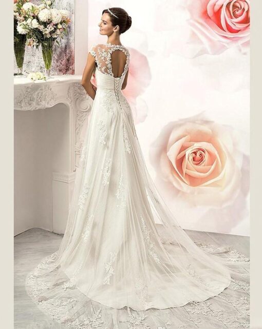 Robe De Mariée Grande Taille Dos Nu – Image 3