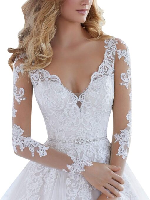 Robe De Mariée Elégante Blanche – Image 4