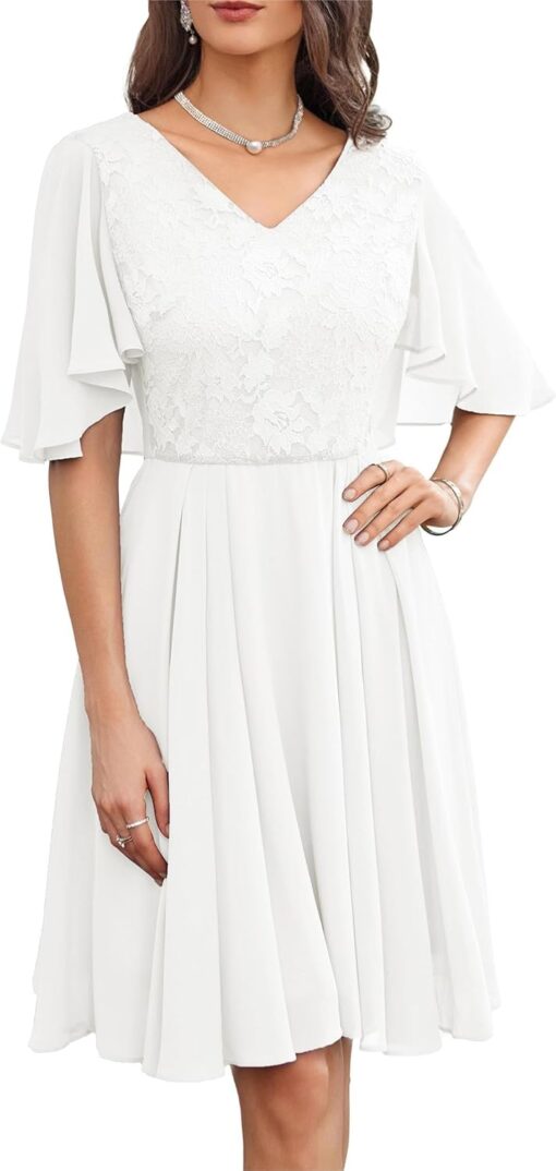 Robe Blanche De Soirée Hivernale – Image 2