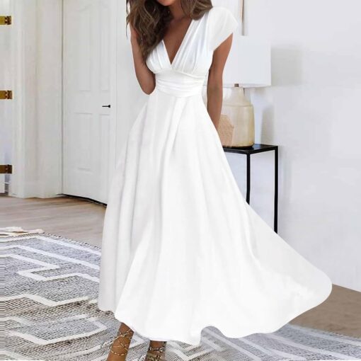 Robe De Soirée Longue Blanche – Image 3