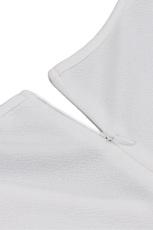 Robe Blanche Cocktail Courte – Image 7