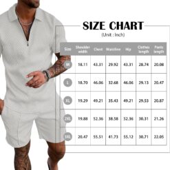 Survêtement 2 pièces homme avec polo court et fermeture éclair image 15 | Soirée Blanche