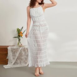 Ensemble pour femme érotique d'été : Dos nu et dessous plissé image 20 | Soirée Blanche