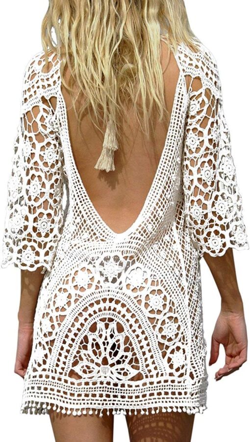 Robe Plage Dentelle Blanche – Image 2