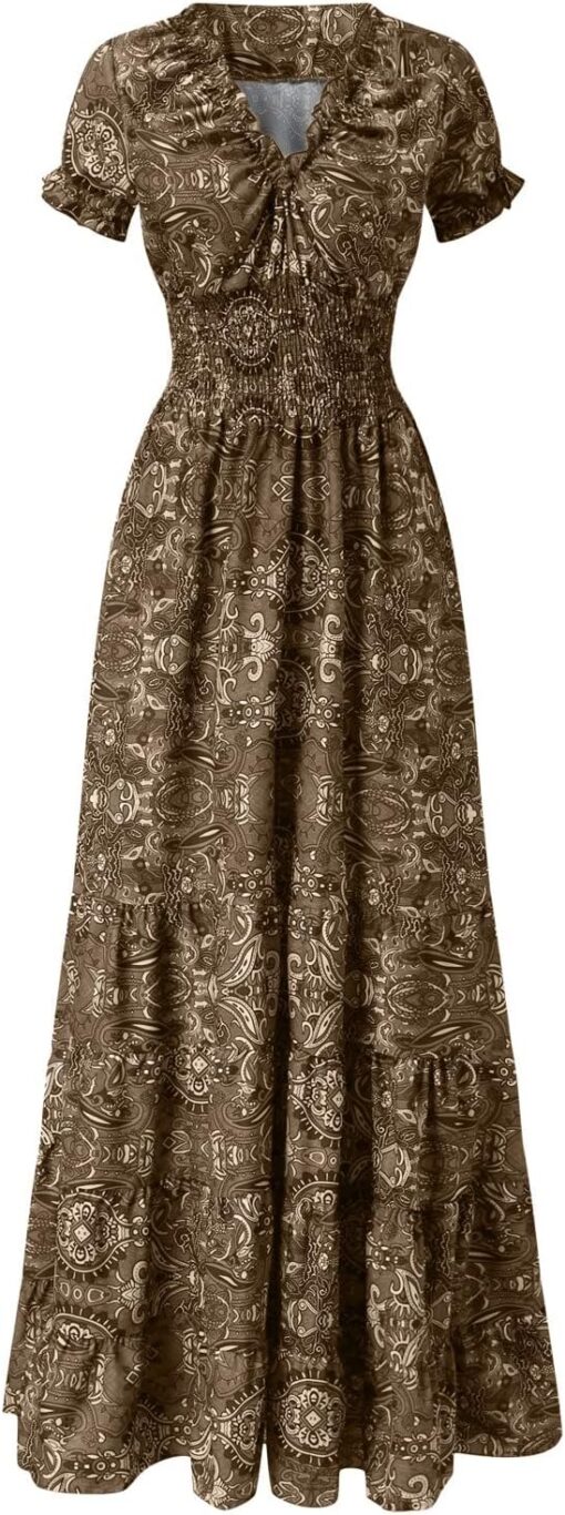 Robe Longue Style Boheme Blanche – Image 5