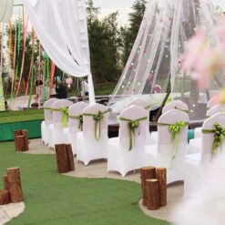 Robe De Mariée Fendue A Col Montant Dentellé image 18 | Soirée Blanche Robe De Mariée Fendue A Col Montant Dentellé image 17 | Soirée Blanche