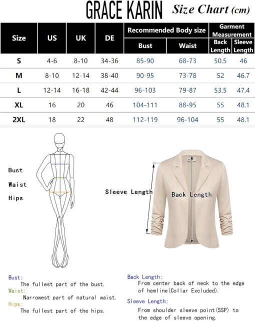 Blazer Élégant pour Femme en 3/4 Manches – Image 7