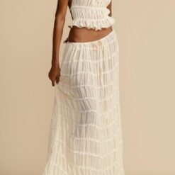 Ensemble pour femme érotique d'été : Dos nu et dessous plissé image 18 | Soirée Blanche