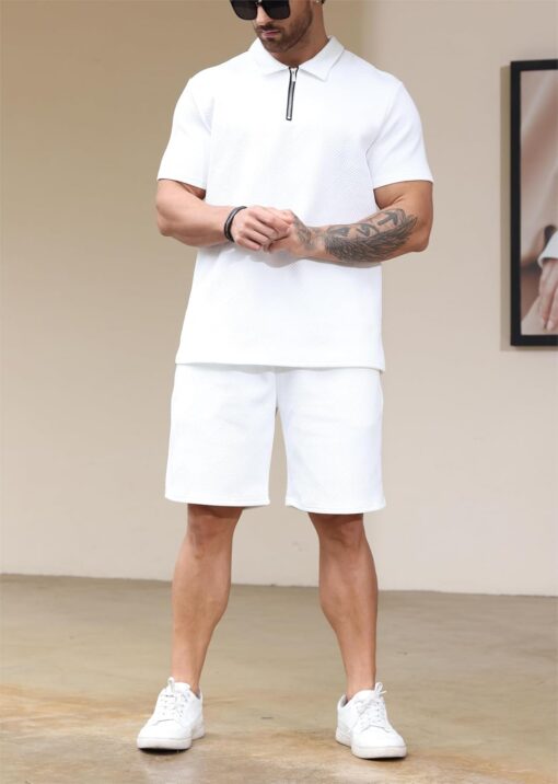 Survêtement 2 pièces homme avec polo court et fermeture éclair – Image 4