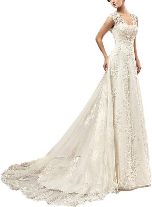 Robe De Mariée Grande Taille Dos Nu – Image 2