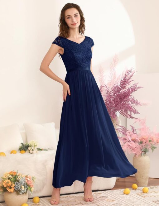 Robe De Mariée Automne Manches Longues Blanche – Image 3