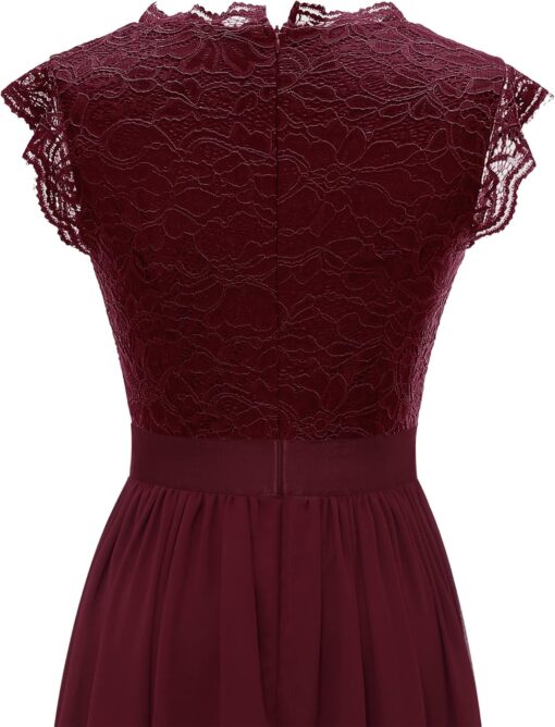 Robe De Mariée A Manches Longues Et Appliques Florales Scintillantes – Image 7