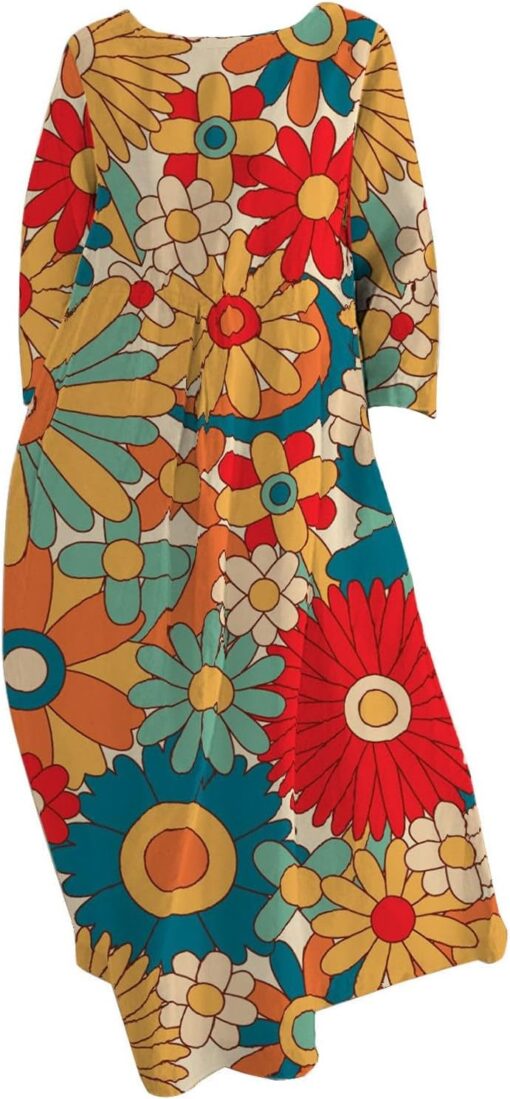 Robe Longue Hippie Bohème Blanche – Image 3