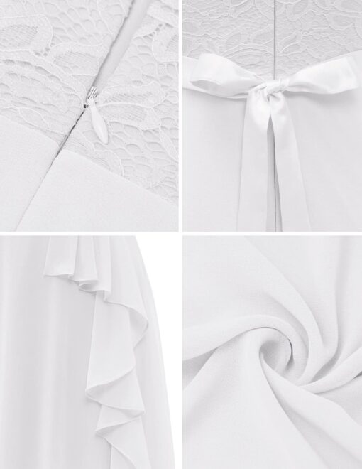 Robe De Soirée Courte Blanche – Image 8