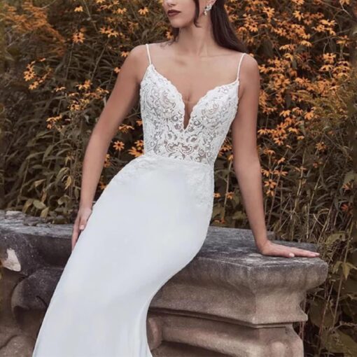 Robe De Mariée Sirène Grande Taille – Image 5