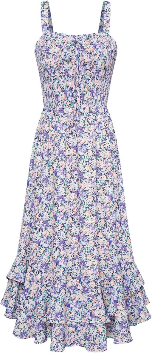 Robe De Soirée Violette Et Blanche – Image 2