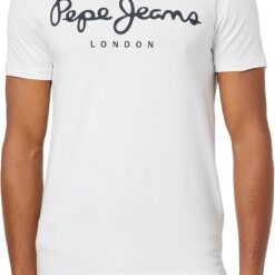 T-shirt d'origine Pepe Jeans à étirement N Homme image 8 | Soirée Blanche T-shirt d'origine Pepe Jeans à étirement N Homme image 7 | Soirée Blanche
