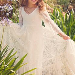 Robe Blanche Dentelle Pour Fillette image 12 | Soirée Blanche