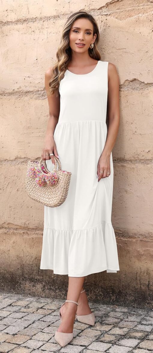 Robe Longue Blanche Femme – Image 3
