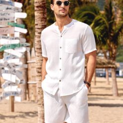 Ensemble de Pyjama Homme Été image 10 | Soirée Blanche Ensemble de Pyjama Homme Été image 9 | Soirée Blanche