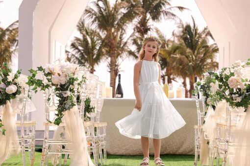Robe Dentelle Blanche Enfant – Image 3
