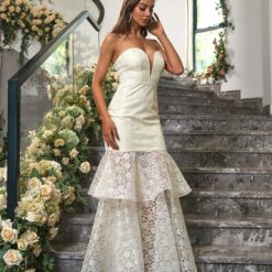 Robe De Mariée Sirène Bustier Blanche image 17 | Soirée Blanche