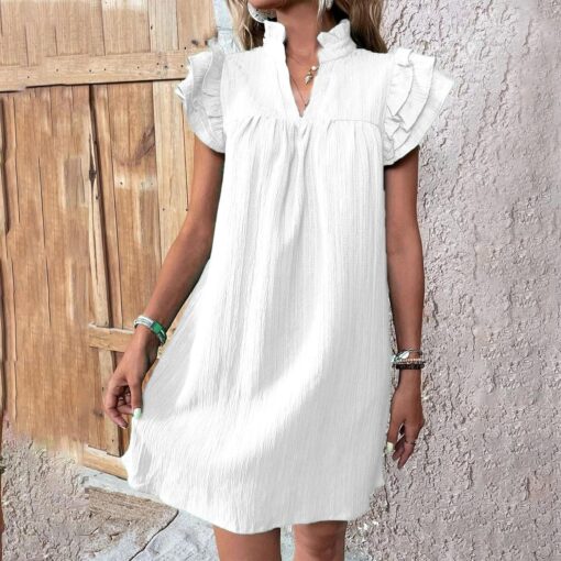 Robe Blanche Romantique Bohème – Image 5