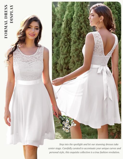 Robe Courte Dentelle Blanche – Image 3