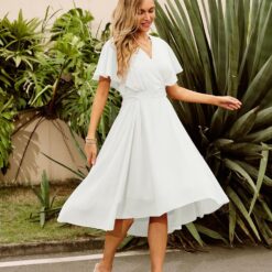 Robe Blanche Mousseline Courte image 17 | Soirée Blanche Robe Blanche Mousseline Courte image 16 | Soirée Blanche