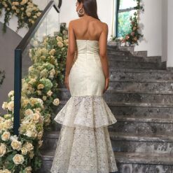 Robe De Mariée Sirène Bustier Blanche image 15 | Soirée Blanche