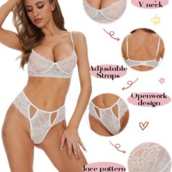 Bijoux de Nuit 2 Pièces Lingerie Féminine image 13 | Soirée Blanche