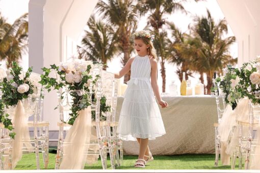 Robe Dentelle Blanche Enfant – Image 4