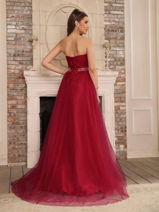 Robe De Mariée En Dentelle A Encolure – Image 7