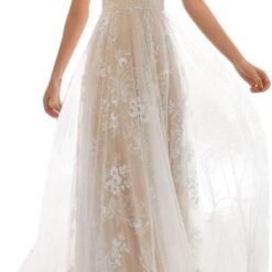 Robe de Mariée Blanche Bohème Fendue Robe de Mariée Blanche Bohème Fendue