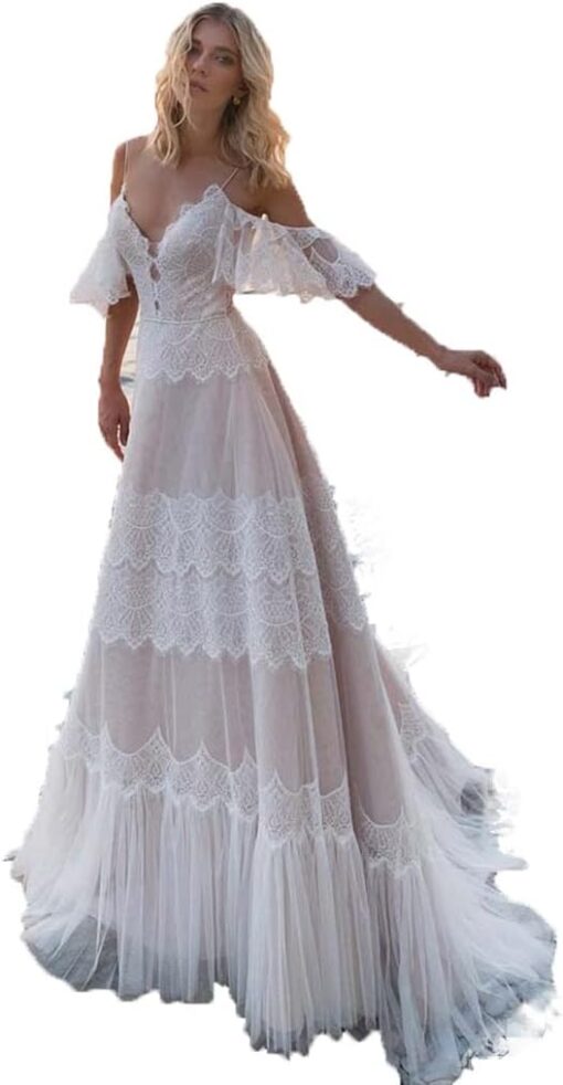Robe De Mariée Vintage Sexy Blanche