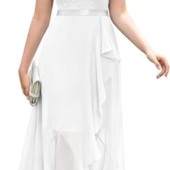 Robe de mariée simple à motifs floraux pailletés Robe de mariée simple à motifs floraux pailletés