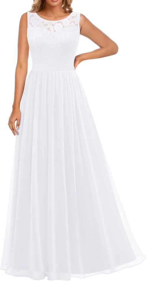 Robe Blanche Longue Cocktail