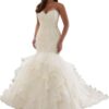 Robe De Mariée Sirène A Manches Longues Blanche