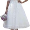 Robe De Mariée Courte A Plume Blanche