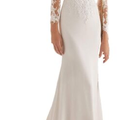 Robe De Mariée Manches Longues Dos Nu Blanche Robe De Mariée Manches Longues Dos Nu Blanche