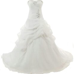 Robe de mariée A en satin avec poches et corsage illusion Robe de mariée A en satin avec poches et corsage illusion